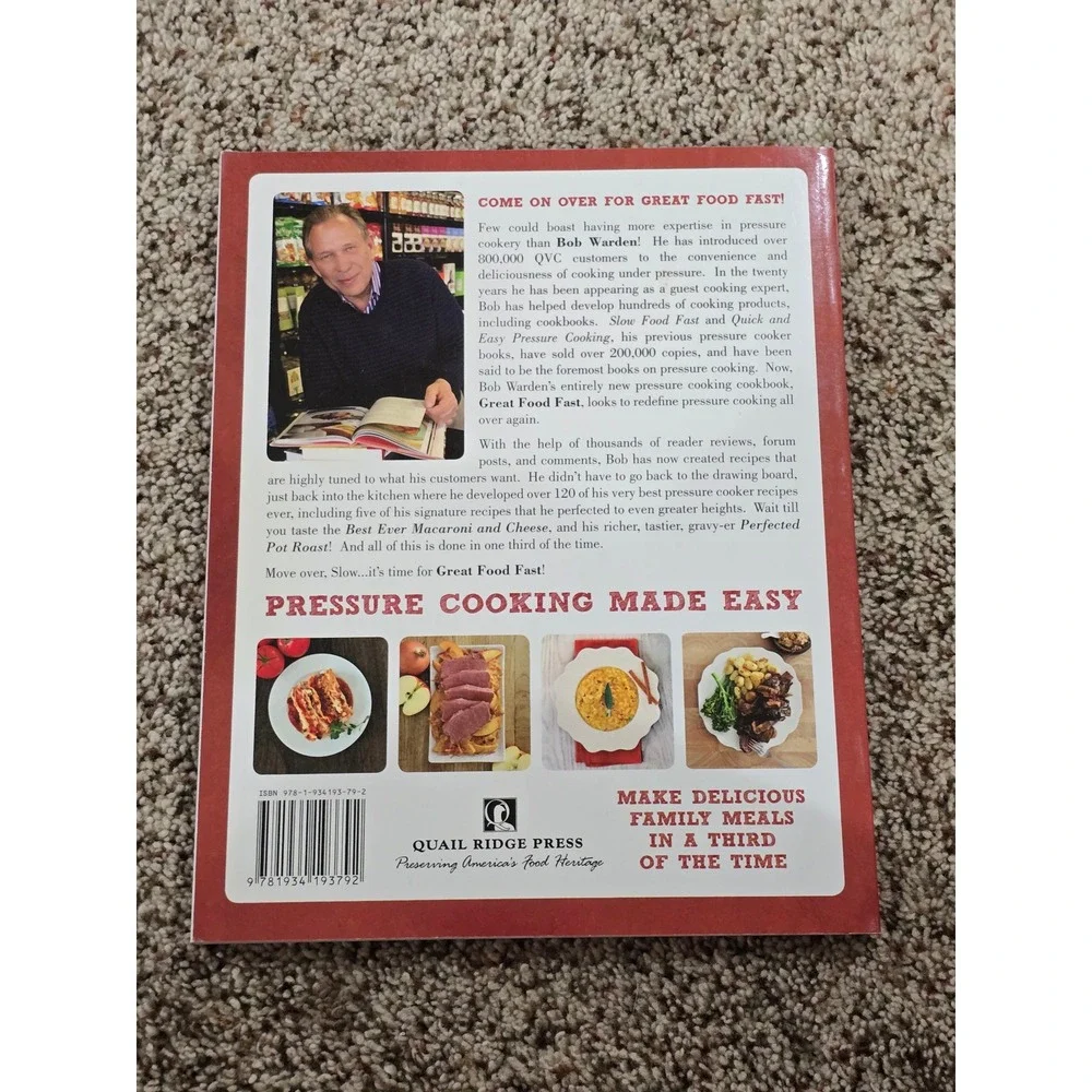 Bob Warden Great Food Fast Pressure‎ Cooker Recipes Cookbook